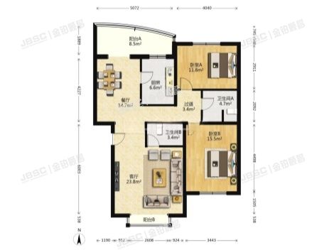 大兴区 郁花园一里17号楼5层2-501